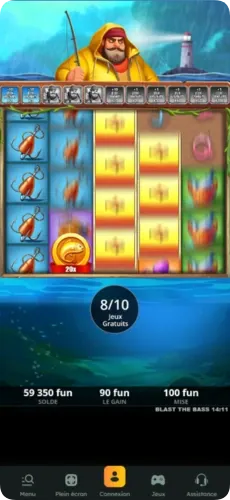 Jeux gratuits du Blast the Bass slot avec Fish Coin et Wilds verrouillés